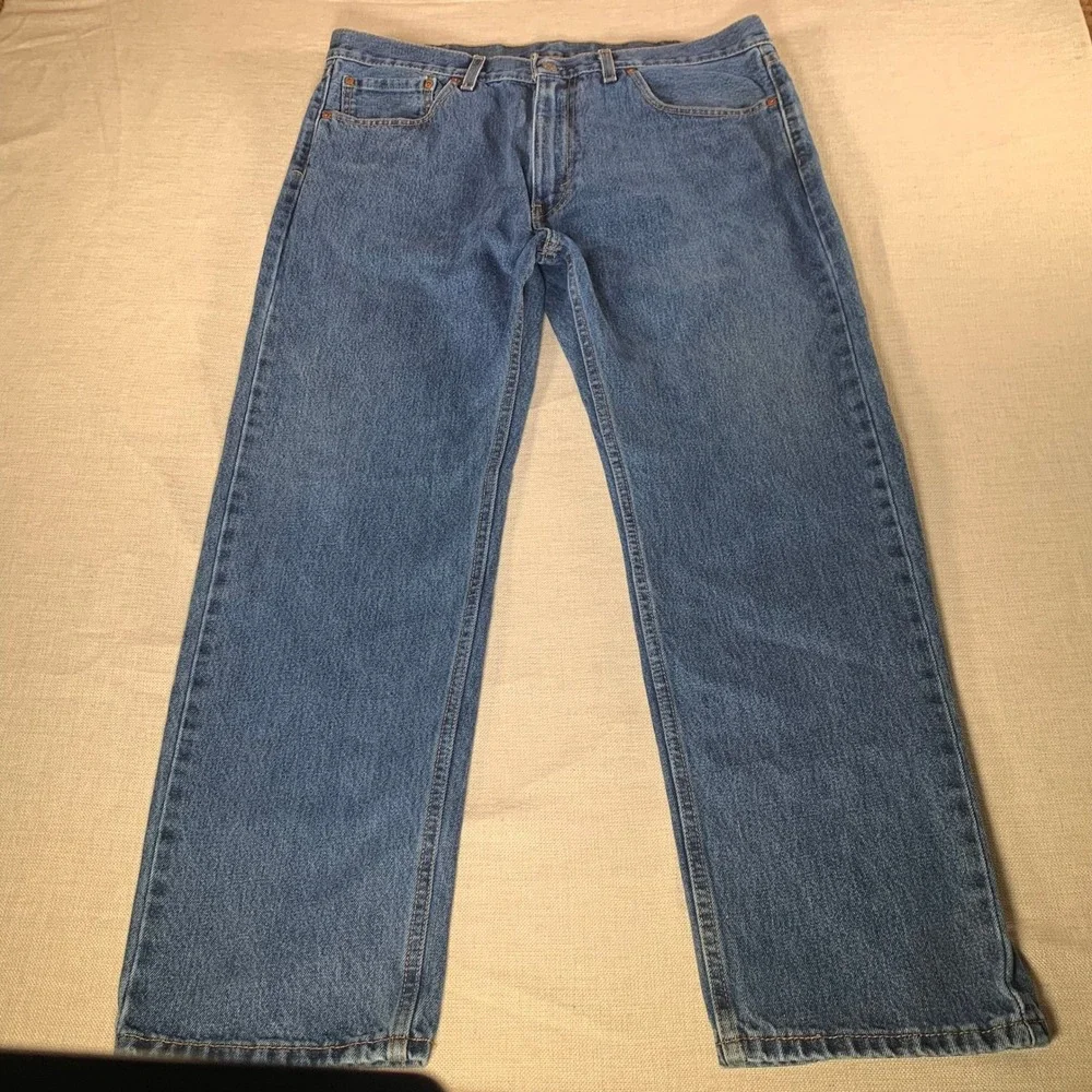 Levi Strauss Co 505 Jeans Mens‎ W38 L30 See PicsBlue Denim Straight Leg Classic